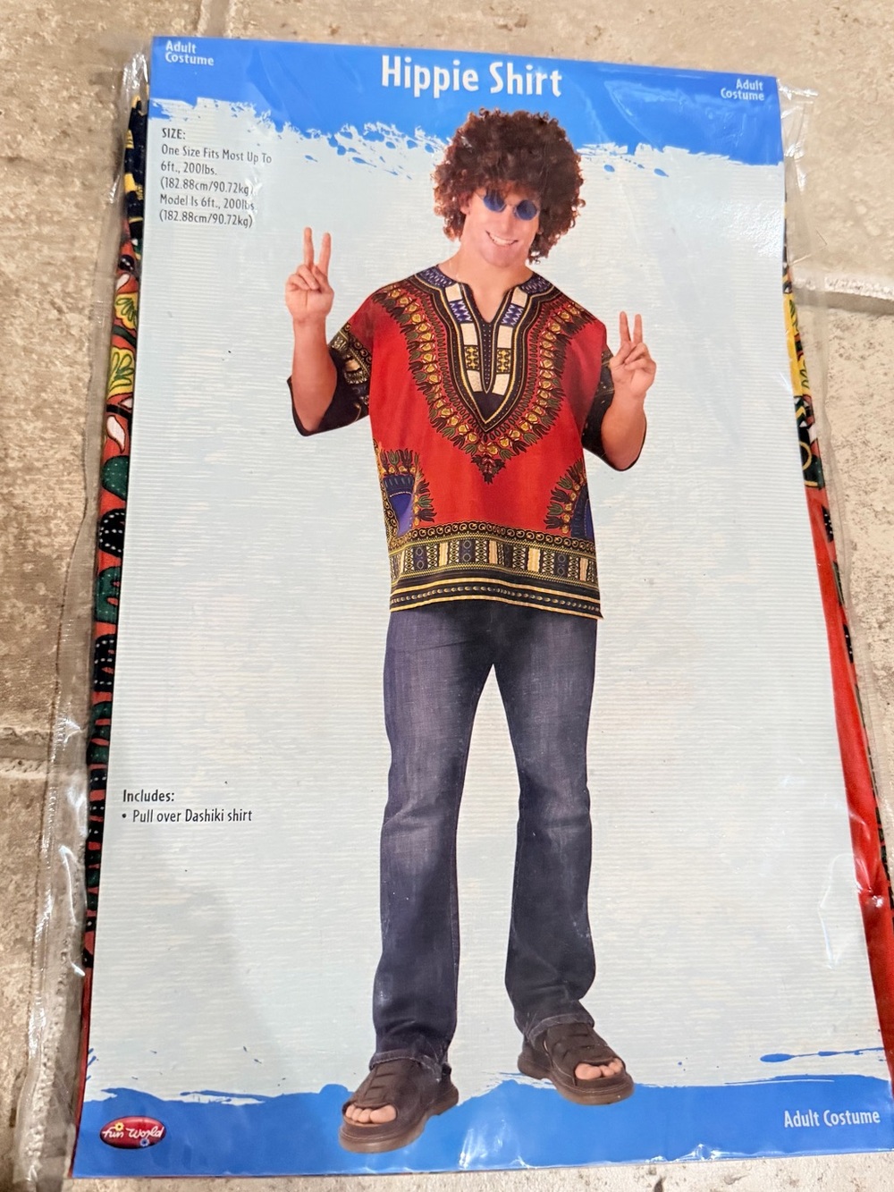 NEW Men’s Hippie-Inspired Red Dashiki Pullover Shirt - Classic Costume Top